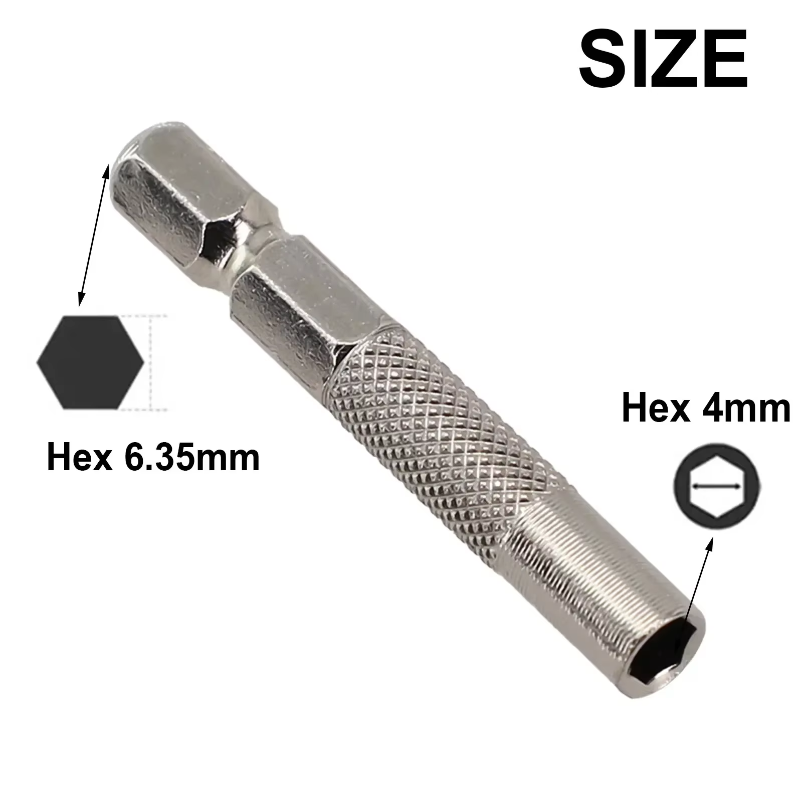Conversion rapide d'embout avec adaptateur à tige hexagonale de 6 35 mm, convertit en système de 4 m