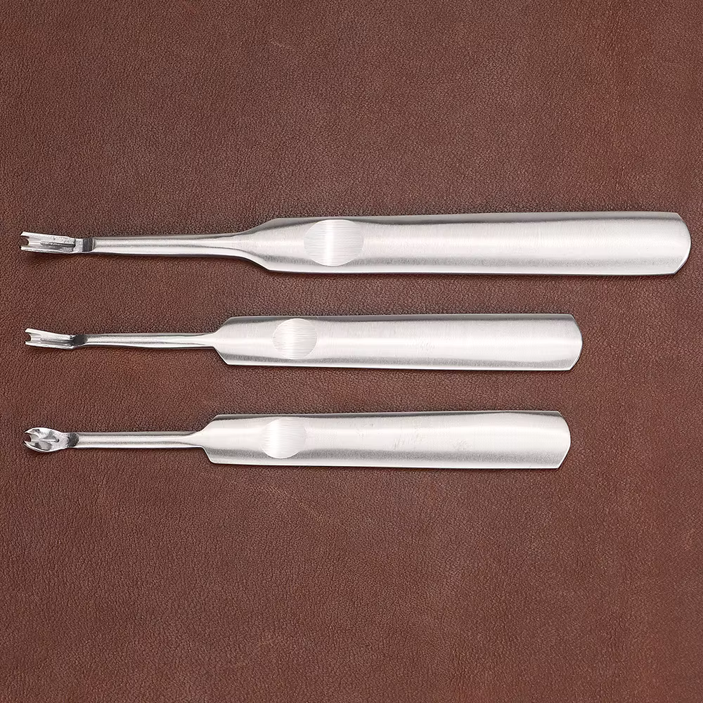 Ensemble d'outils de fente pour l'artisanat du cuir en acier inoxydable de qualité supérieure, rainu