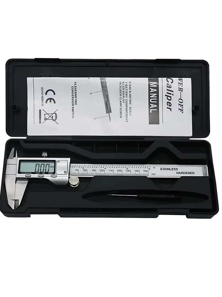 Pied à coulisse numérique 6 pouces 150mm, micromètre en acier inoxydable, outil de mesure, règle de