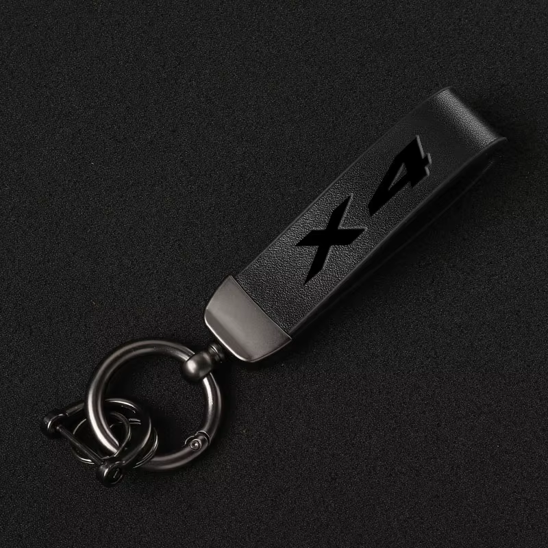 Porte-clés de voiture en cuir véritable pour BMW Tage, porte-anneau, bijoux de luxe, cadeau personna