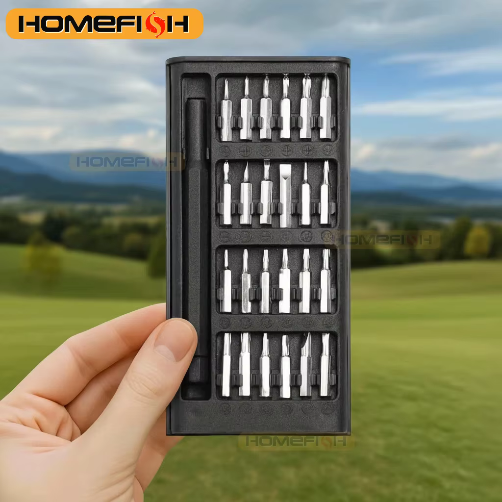 Jeu de tournevis 25 en 1 avec un mini jeu de tournevis de poche de 24 pièces, petit kit de réparatio