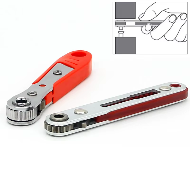 Mini clé à cliquet hexagonale Torx, contrôle bidirectionnel pour tournevis à tête simple/Double, for