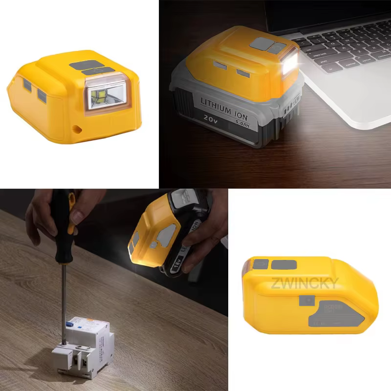 Adaptateur de chargeur de batterie DCB090 pour batterie lithium Dewal 18V 20V avec USB Type C DC 12V