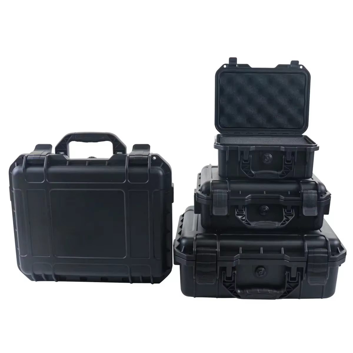 1 sac de boîte à outils rigide et étanche avec boîte de rangement d'éponge prédécoupée, châssis de c
