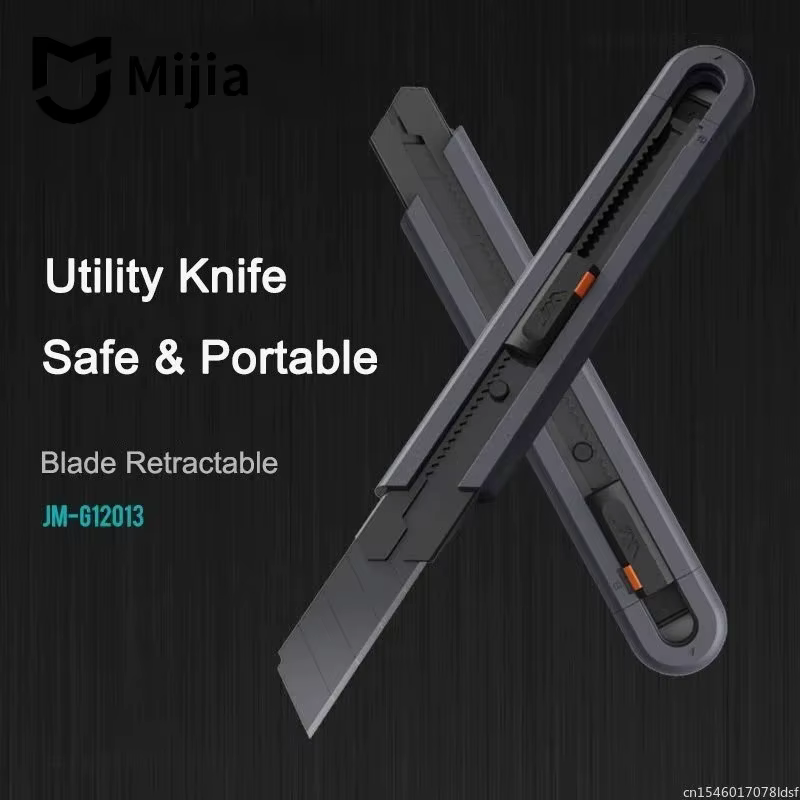 Couteau utilitaire extensible Mijia Jimihome 0,79 pouce, coupe-papier, lames en acier au carbone, co