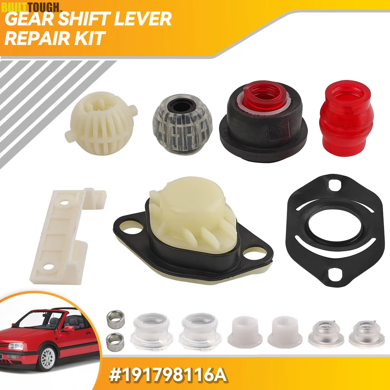 Kit de réparation de liaison de changement de vitesse de boîte de vitesses, 15 pièces, pour VW GOLF 