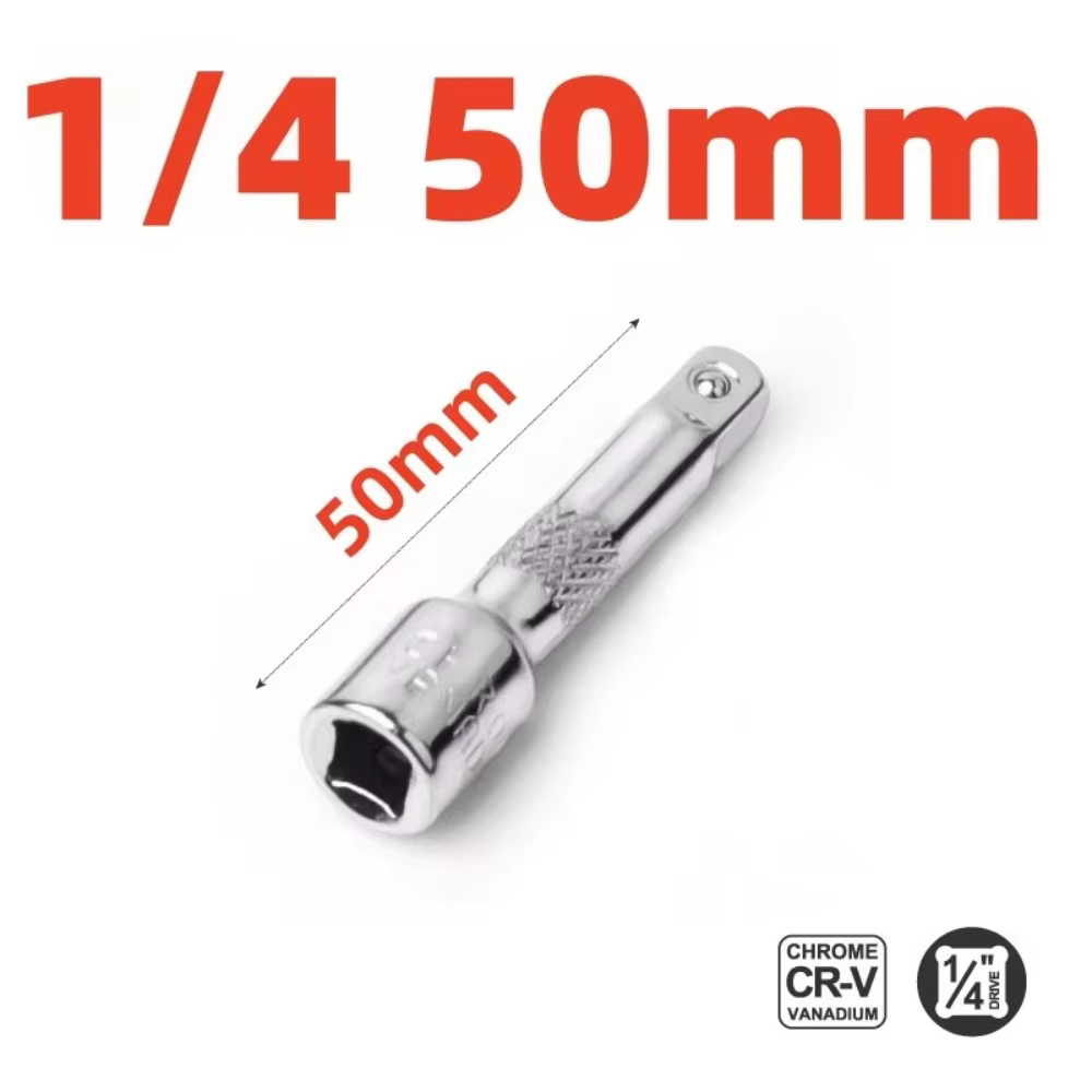 Outil à main, clé à cliquet 1/4" 3/8" 1/2", 50/100/150/250 mm, barre d'extension professionnelle pou