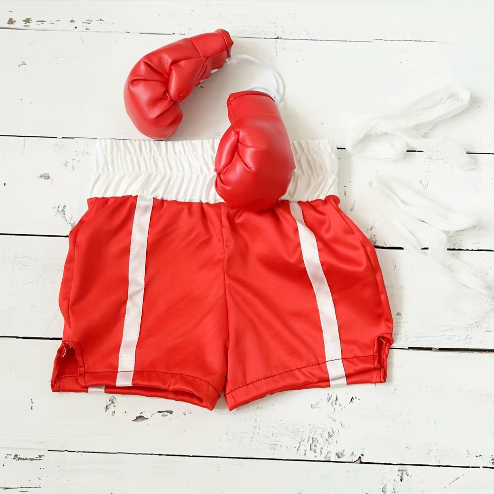 Accessoires de photographie pour nouveau-nés, thème de boxe, tenue Photo pour bébé, peignoir, short,