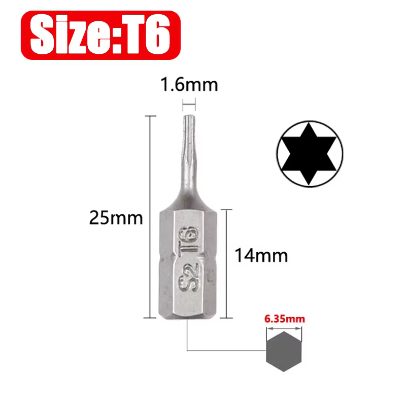 Kit d'embouts de tournevis à tête Torx T5-T40, embouts de tournevis à percussion magnétique en acier