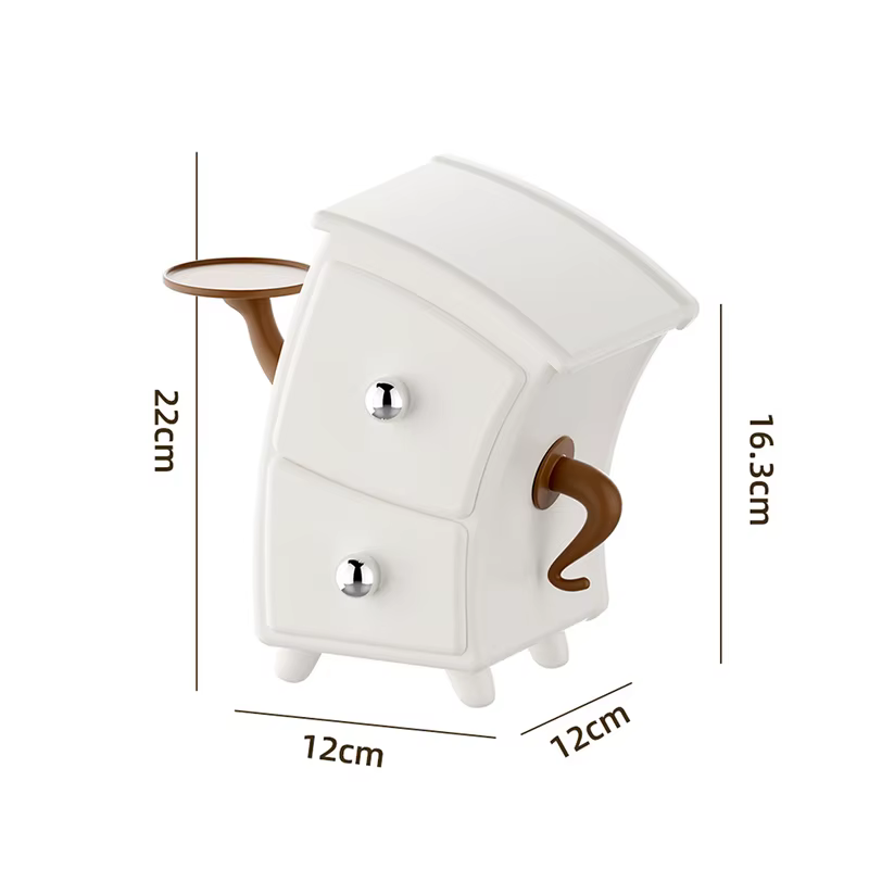 Boîte de rangement de bureau HIPS+PP, design attrayant, pour bijoux, clés et petits objets, idéal po
