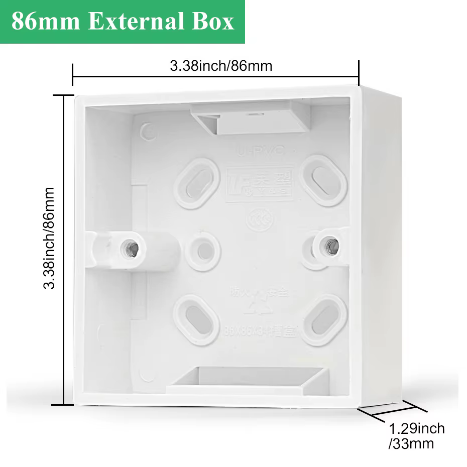 Boîte de montage interne pour équipement électrique, boîte murale de montage externe de 86mm, 118mm,