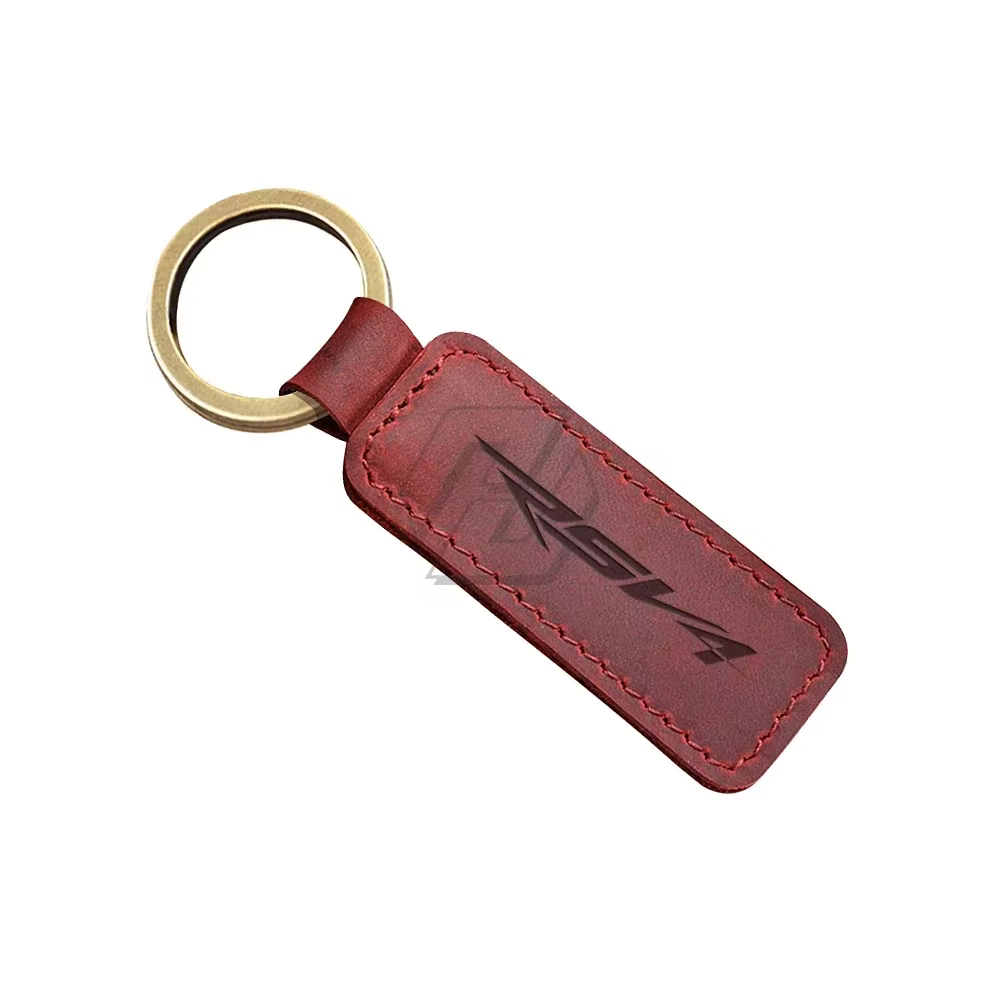 Porte-clés en cuir de vache pour moto Aprilia RSV4, porte-clés