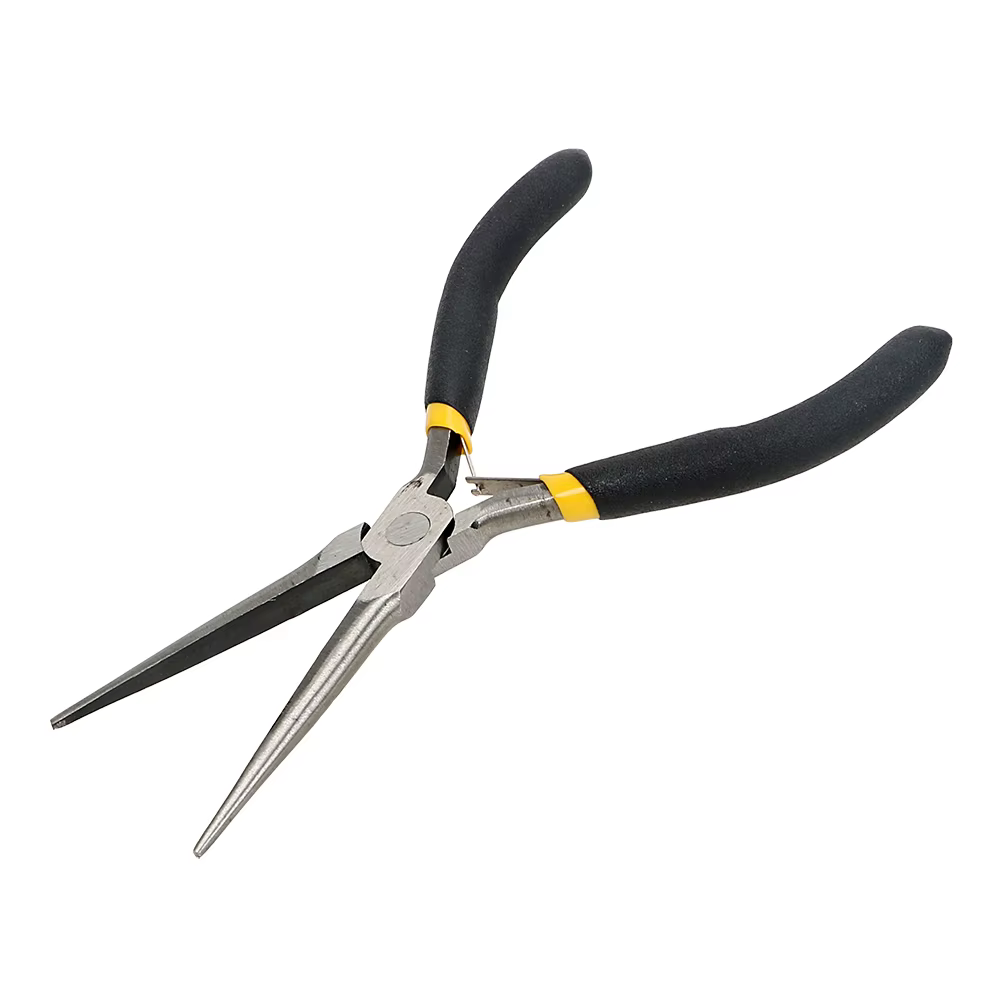 Pince à bec long 45 # Outils à main en acier, outils de réparation d'électricien, dénudage, coupe, s