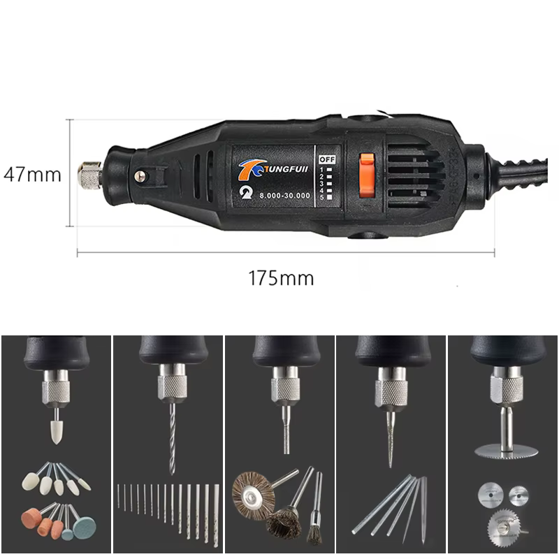 Graveur électrique, mini perceuse électrique 220V pour outils éloignés avec accessoires d'outils éle