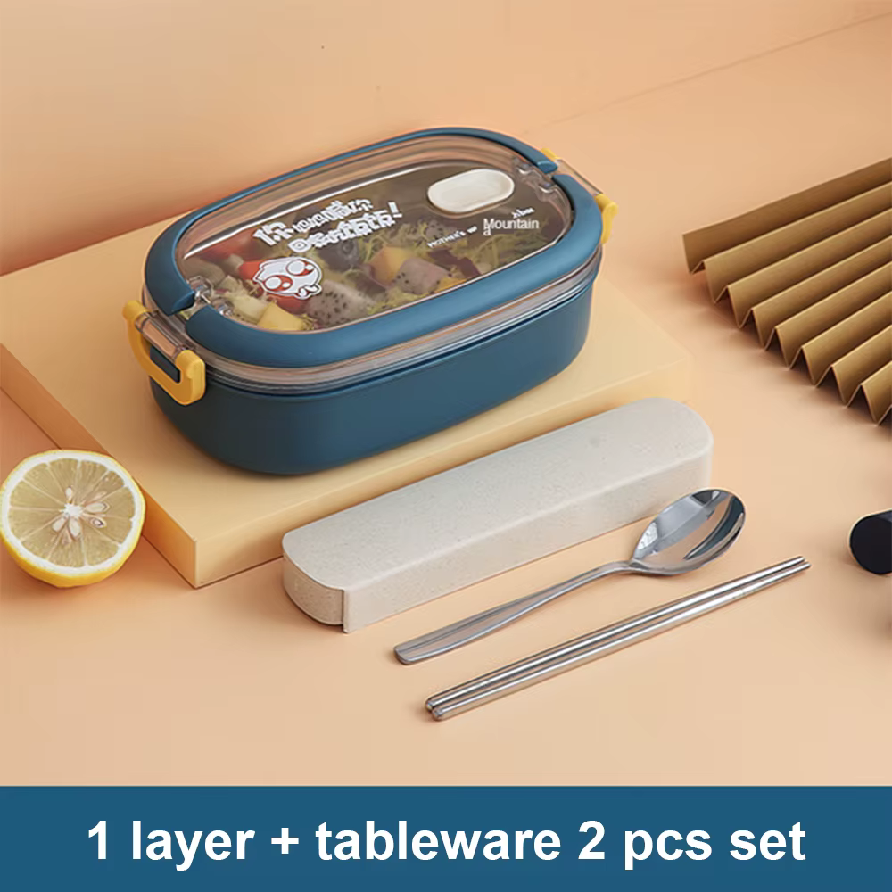 Boîte à Bento Isolée en Acier Inoxydable Multicouche, Récipient de Stockage de Nourriture Portable p