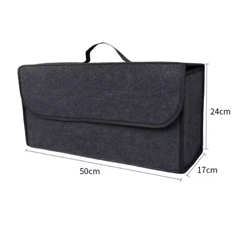 Boîte de rangement en feutre pour accessoires de voiture, grande boîte de rangement antidérapante po