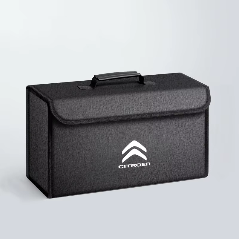 Sac multifonctionnel en cuir pour voiture, boîte de rangement de voyage pliable pour citroën C4 C3 C