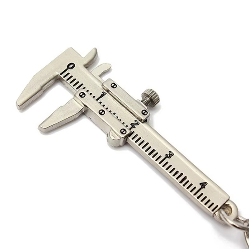 Mini règle en métal Vernier pied à coulisse Portable 0-40mm porte-clés outils de mesure voiture Turb