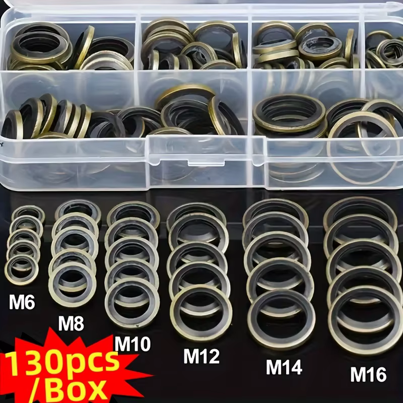 Kit de joints de vidange de carter d'huile 130 pièces/boîte avec kit de joints d'étanchéité remplaça