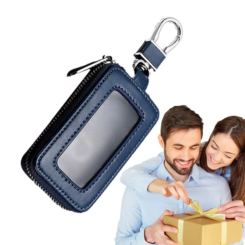 Porte-clés en cuir pour voiture, unisexe, protège-clés, porte-clés multifonction, organisateur, étui