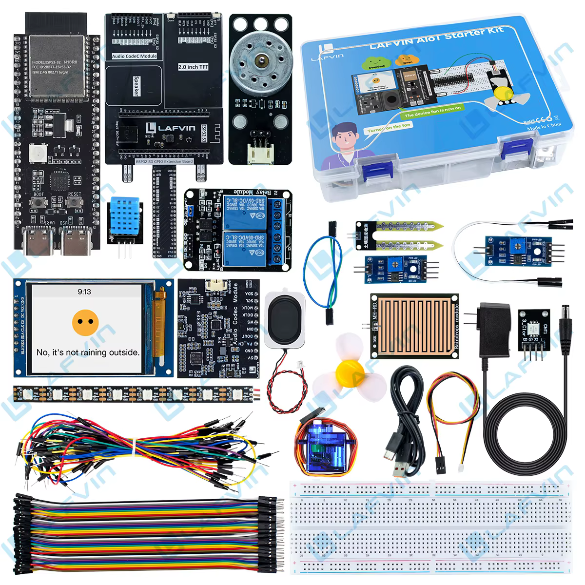 LAFVIN AI Chatbot Kit de bricolage pour la programmation Arduino Kit de démarrage AIoT Module ESP32-