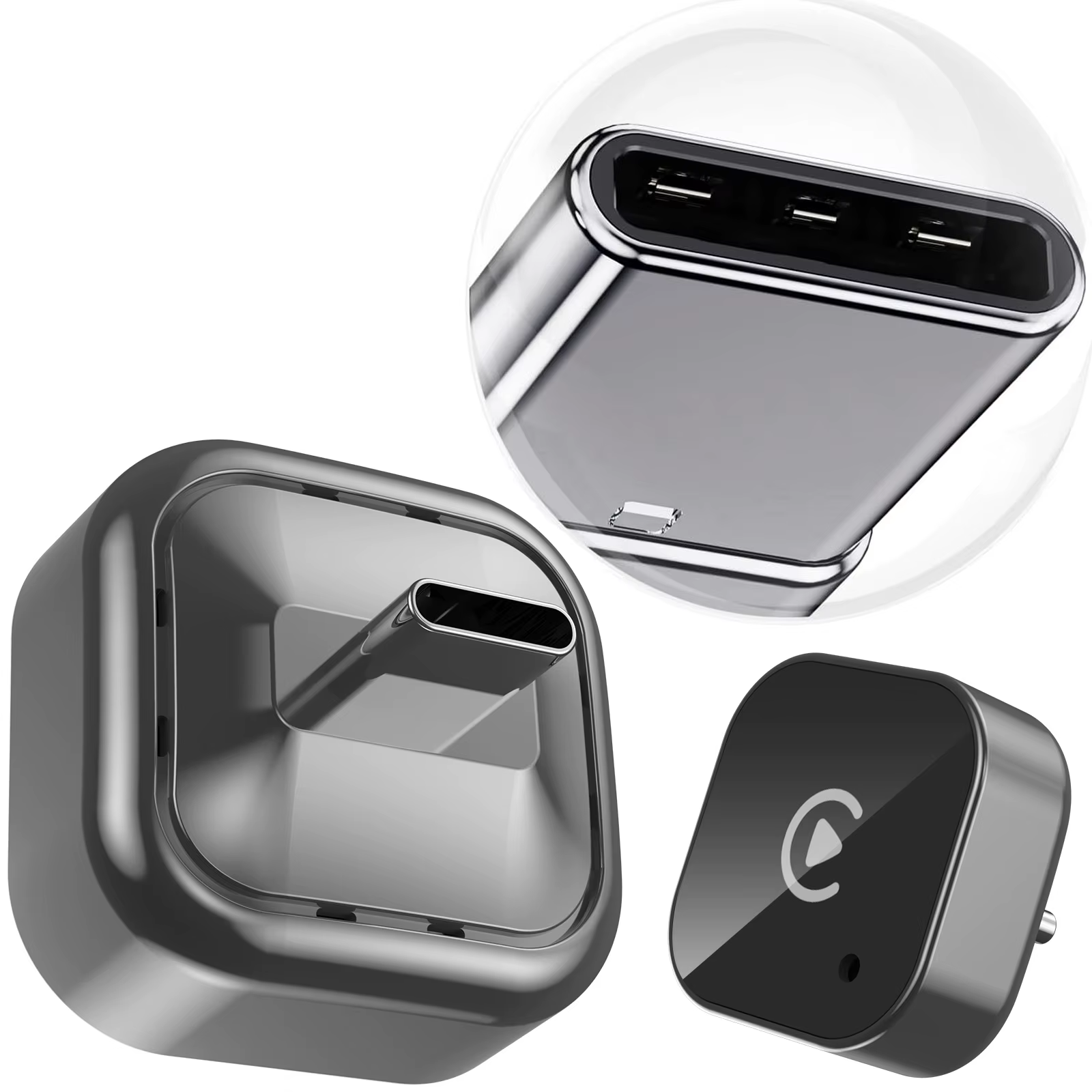 Adaptateur USB C sans fil CarPlay et Android Auto, dongle filaire vers sans fil |   Compatible Plug 