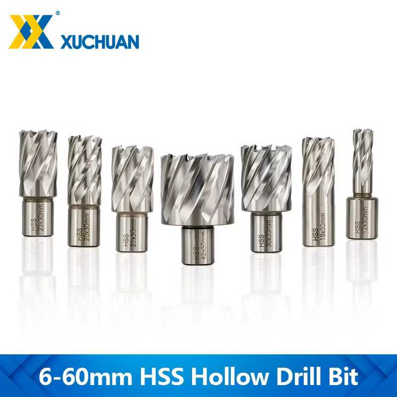 Coupe-trou HSS 6-60mm, tige Weldon, foret creux, foret à noyau HSS pour outils de perçage du métal, 