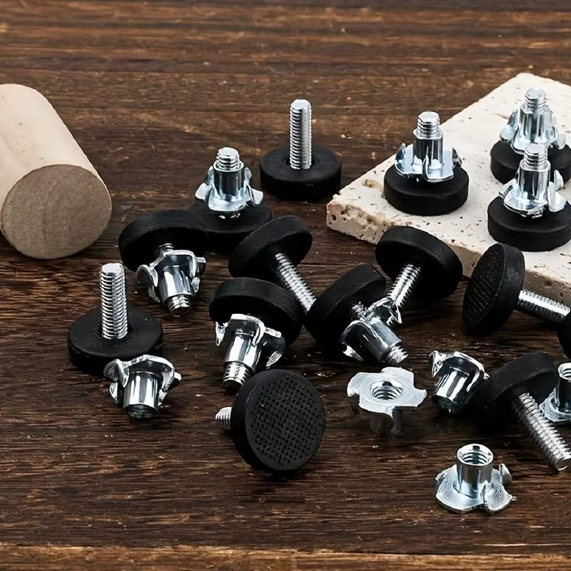 20 pièces pieds de nivellement de meubles |   Installation sans outil, écrou en T, protection du sol