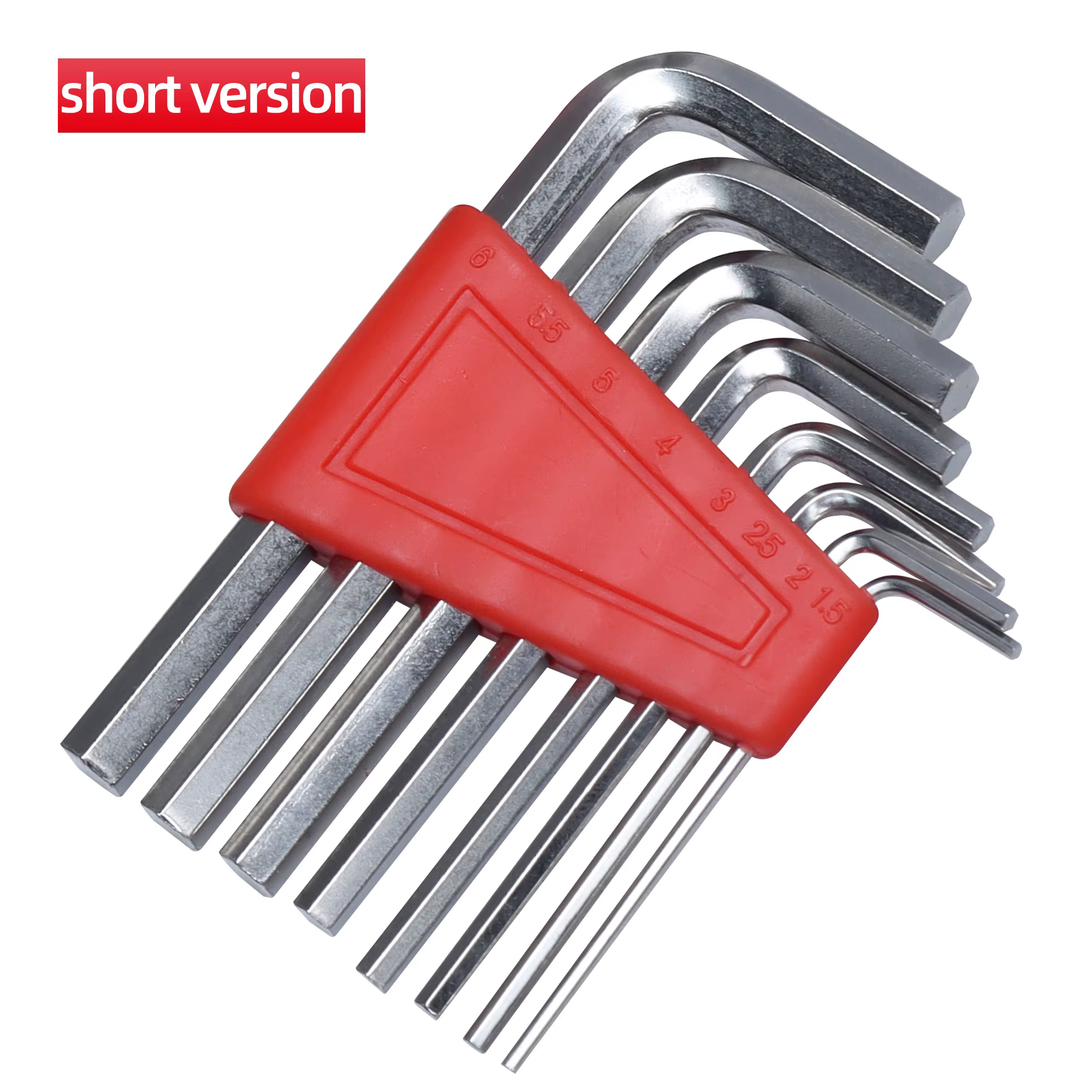 Clé Allen métrique en pouces, 8 pièces, clé en L, taille clé Allen, ensemble d'outils à bras court, 