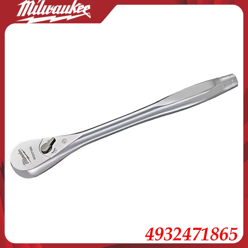Poignée de cliquet Milwaukee 4932471865 1/2 pouce, couple élevé, dégagement rapide pour mécaniciens