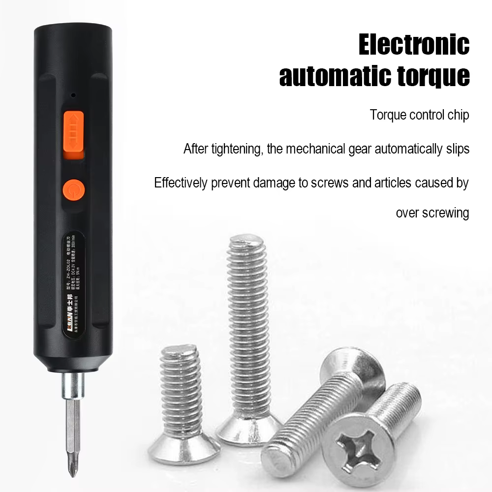 Tournevis électrique à chargement USB, tournevis électrique domestique pour la fixation du perçage e