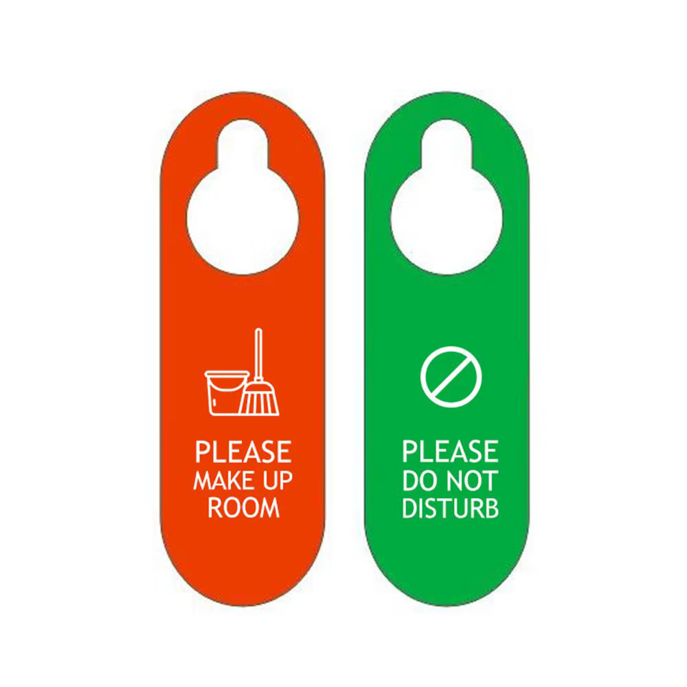 Étiquettes de suspension de bouton de porte double face "Veuillez ne pas déranger", panneaux "Book a