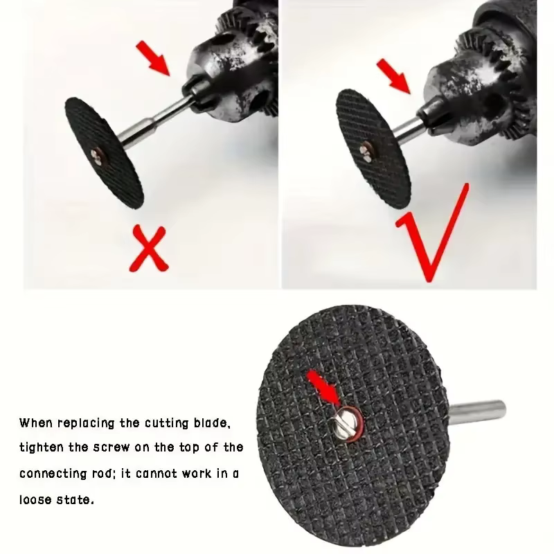 Disque à tronçonner converasif avec mandrins, meules pour accessoires, coupe du métal, outil lointai