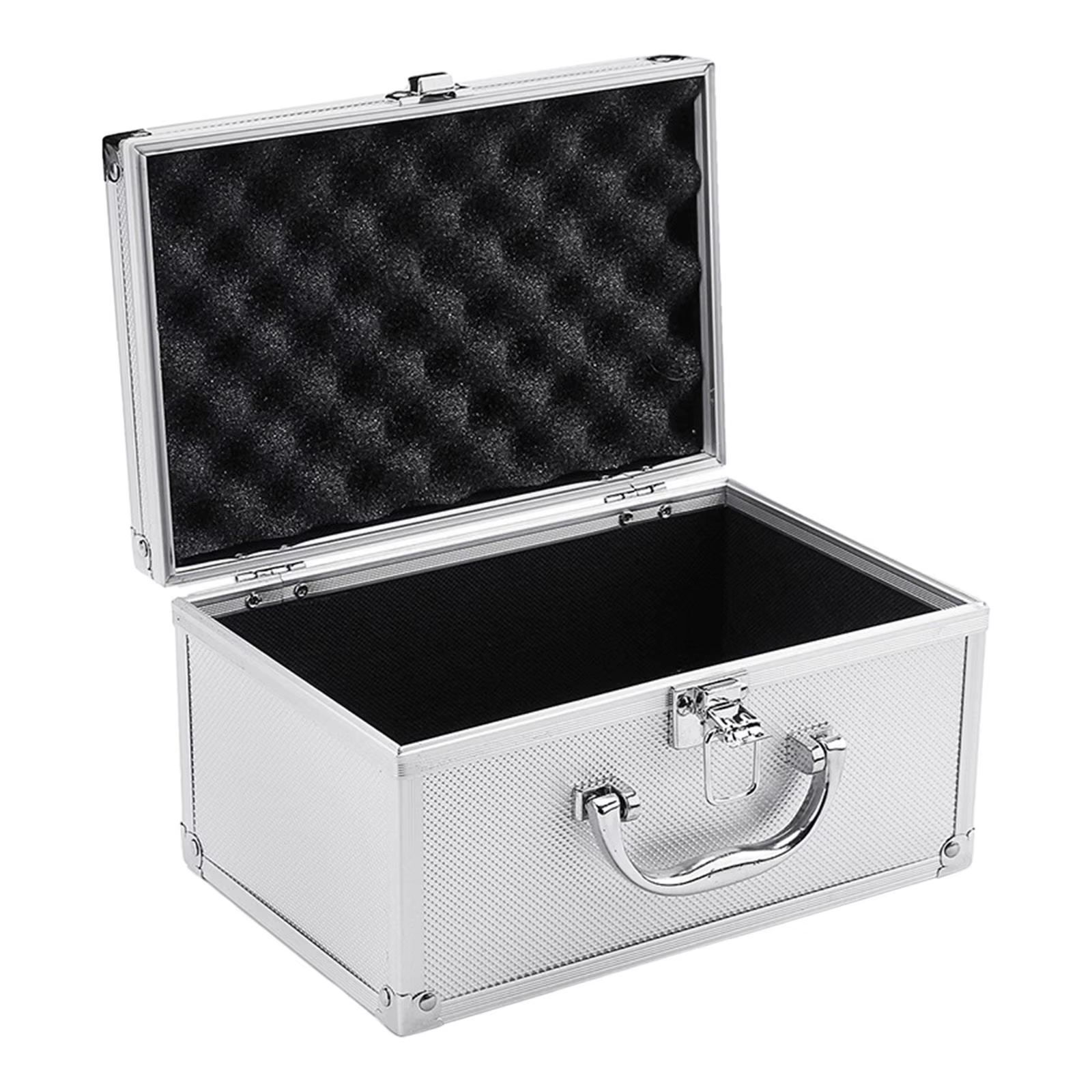 Boîte à outils portable en alliage d'aluminium, mallette de bain durable, grand espace pour entrepôt