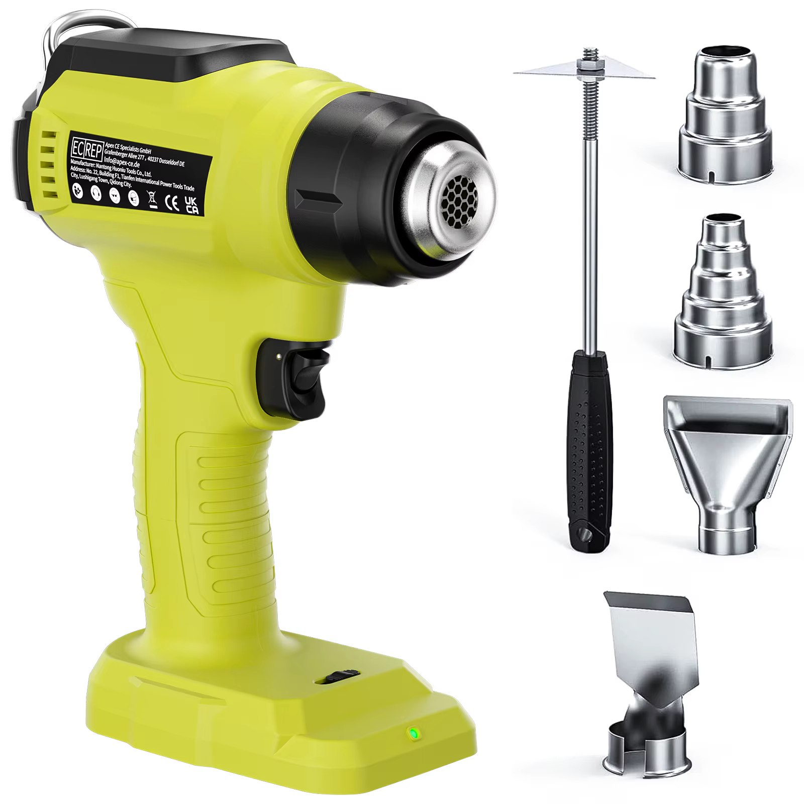 Pistolet thermique sans fil pour batterie Ryobi 18V, pistolet à Air chaud électrique portatif avec b