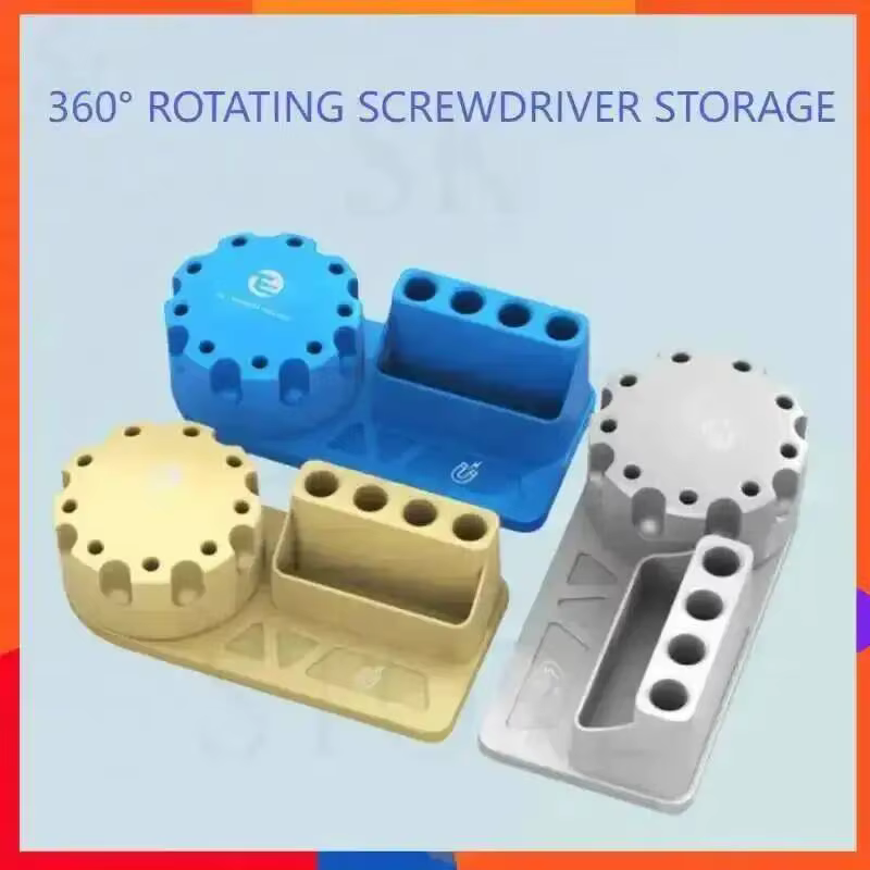 Boîte de rangement pour tournevis 360 °   Support rotatif en alliage d'aluminium, support de montage