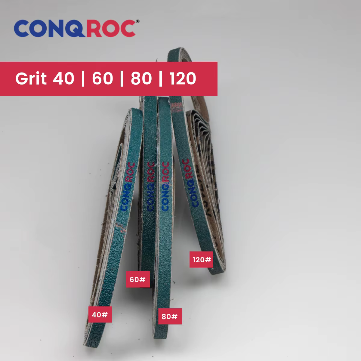 Lot de 30 pièces d'alumine de ponçage 9x533mm, 4 options, grain-40 ~ 120