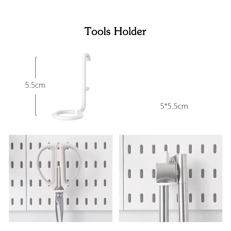 Accessoires de panneau perforé, bricolage, Organization de cuisine, sans perceuse, étagère suspendue