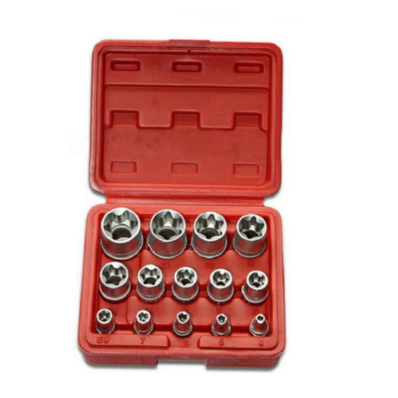 Jeu de douilles Torx E Star femelle E4-E24, écrou d'insertion à douille hexagonale externe E-Torx, 4