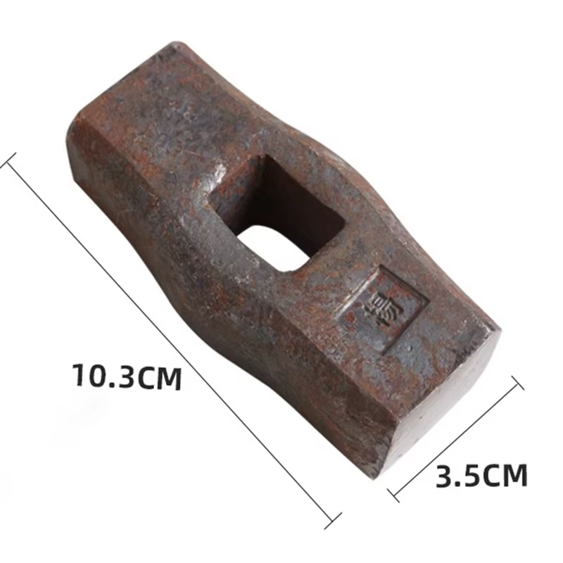 Tête de marteau de forgeage en acier au carbone, marteau à tête carrée en stonémon de Style ancien, 