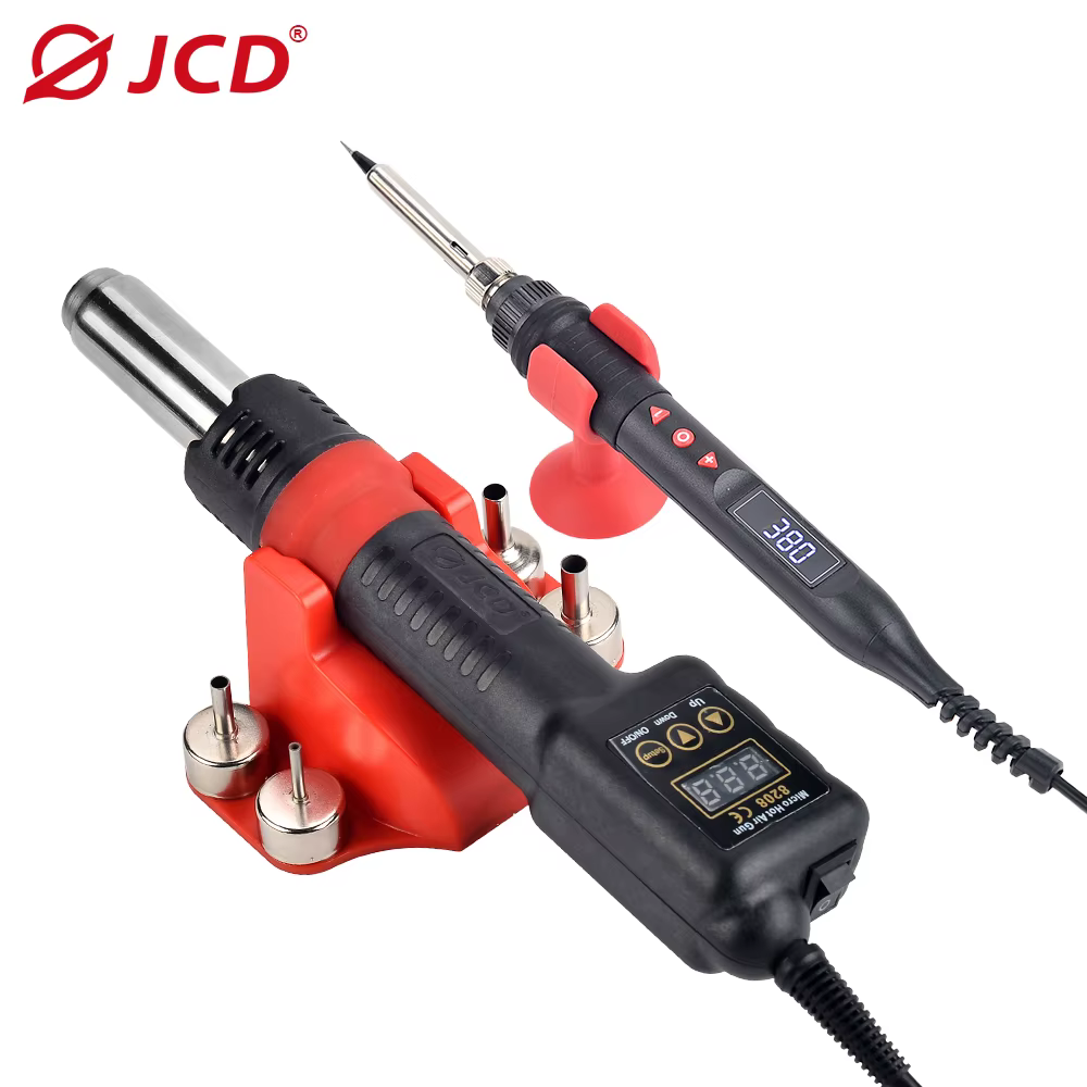 JCD pistolet à Air chaud à souder tout-en-un 750W Micro Station de soudage LED sèche-cheveux numériq