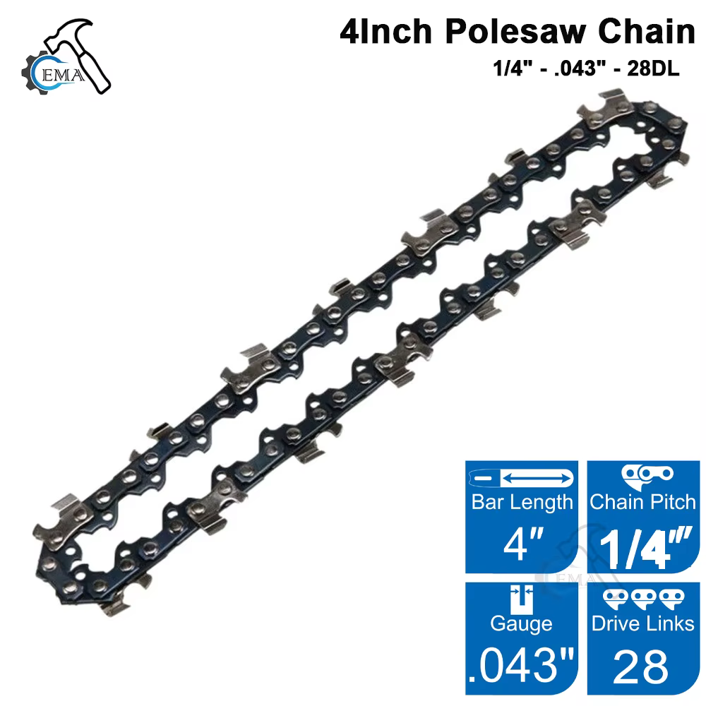 Barre de scie électrique 4/6/8 pouces, 28/36 nœuds, accessoires de scie à chaîne électrique, Guide d