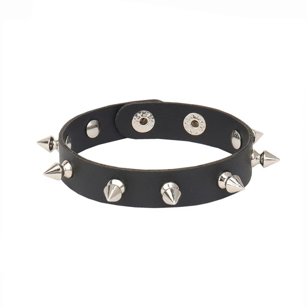 Bracelet Punk en cuir PU pour femmes et hommes, Rivet étoile, Hip Hop gothique, fille foncée, bijoux