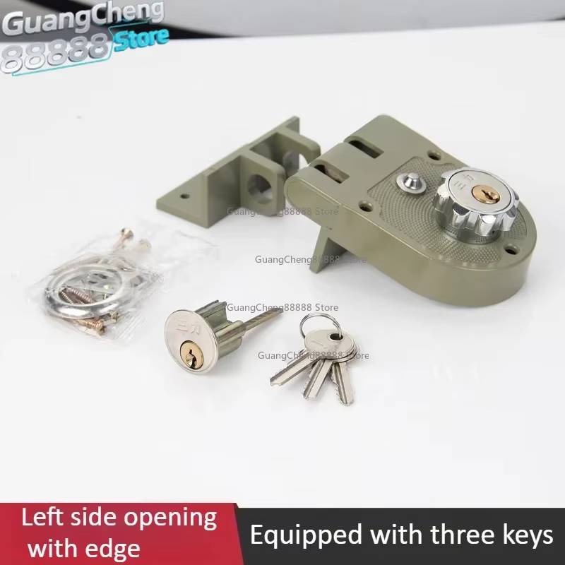 Serrure de porte extérieure en acier, crochet de roue de force, loquet automatique en fer d'entrepôt