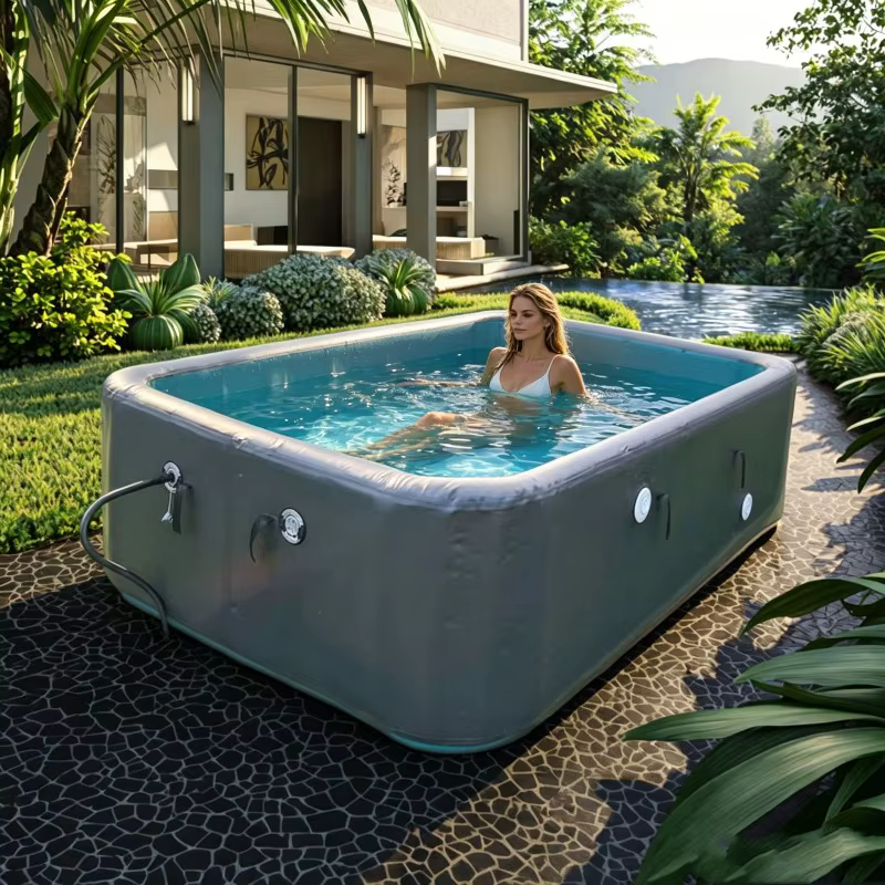 Piscine gonflable géante portable en PVC pour enfants et adultes, idéale pour la famille, pour la ba