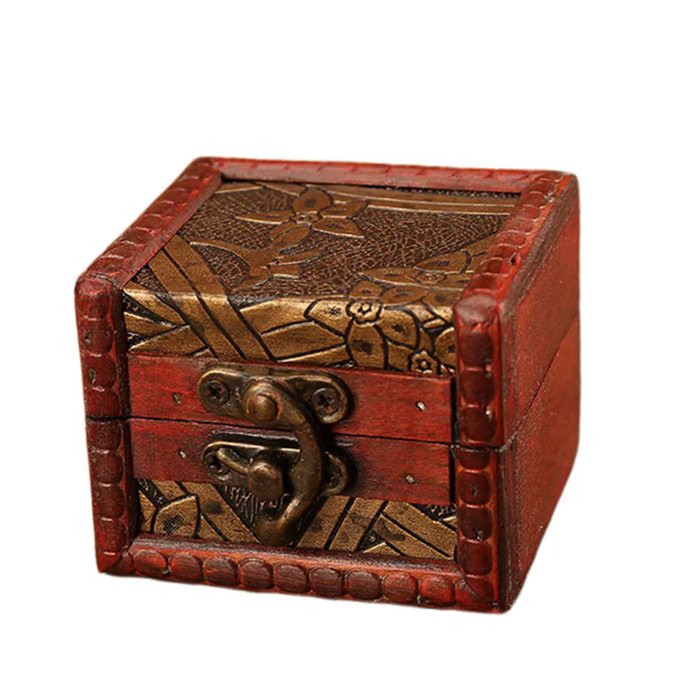 Boîte de rangement en bois de Style chinois, boîte à bijoux rétro marron, organisateur d'accessoires