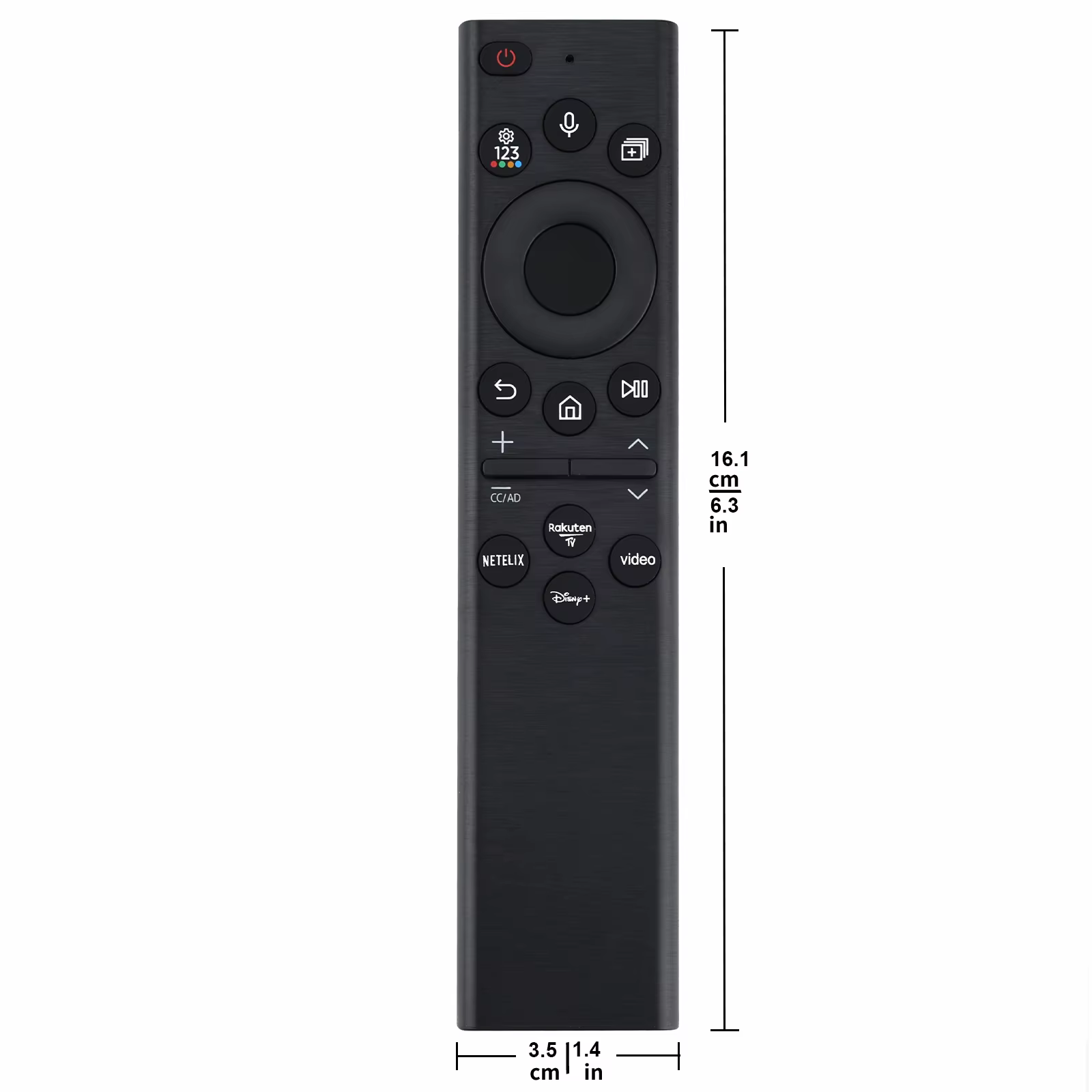Télécommande vocale pour TV 01385A avec Netflix, Rakuten TV, Amazon Video, Disney+, touches rapides,