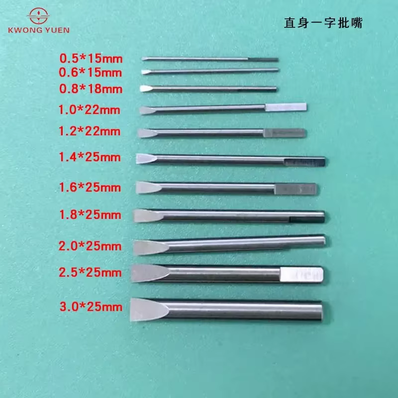 Outils d'entretien de montres : Tournevis à tête plate et corps droit, tournevis Bergeon utilisable