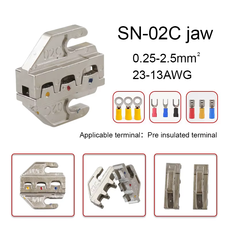 Pince à sertir, mâchoires en alliage SN-2546B 58B 02C 03H 06WF X6/06 48BS utilisées pour sertir les