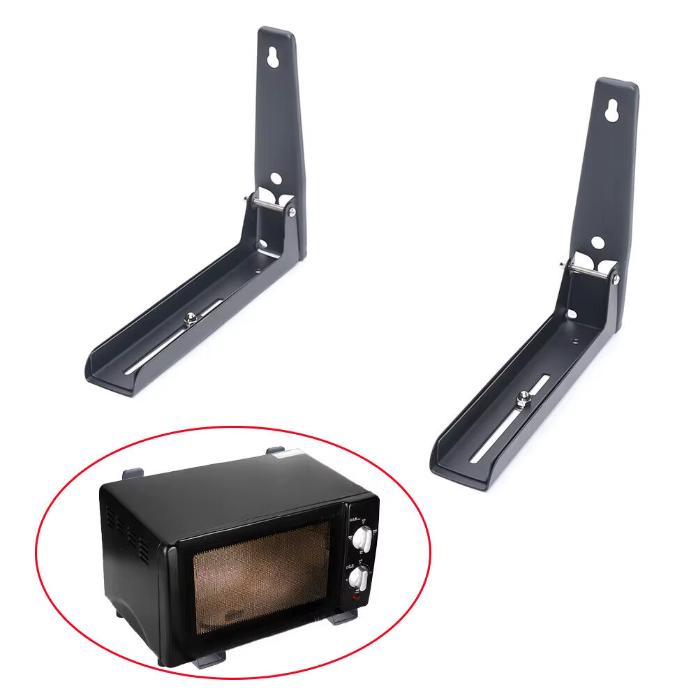 Étagère extensible pliable et robuste, support mural à 2 supports pour four à micro-ondes